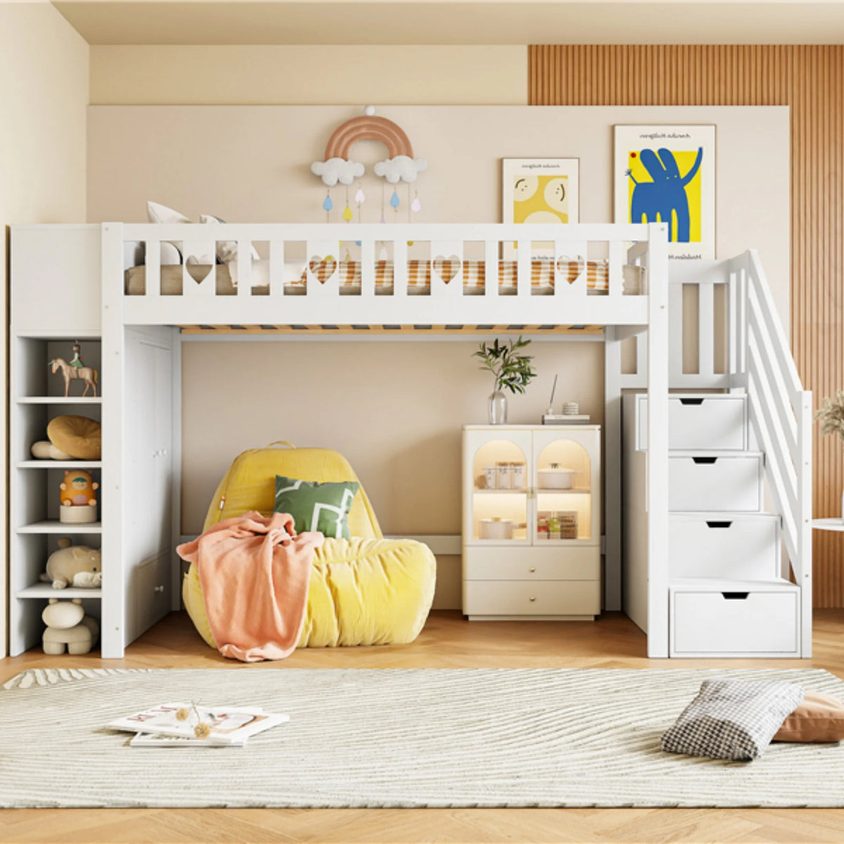 Lit En Hauteur Avec Rangements - Noémie