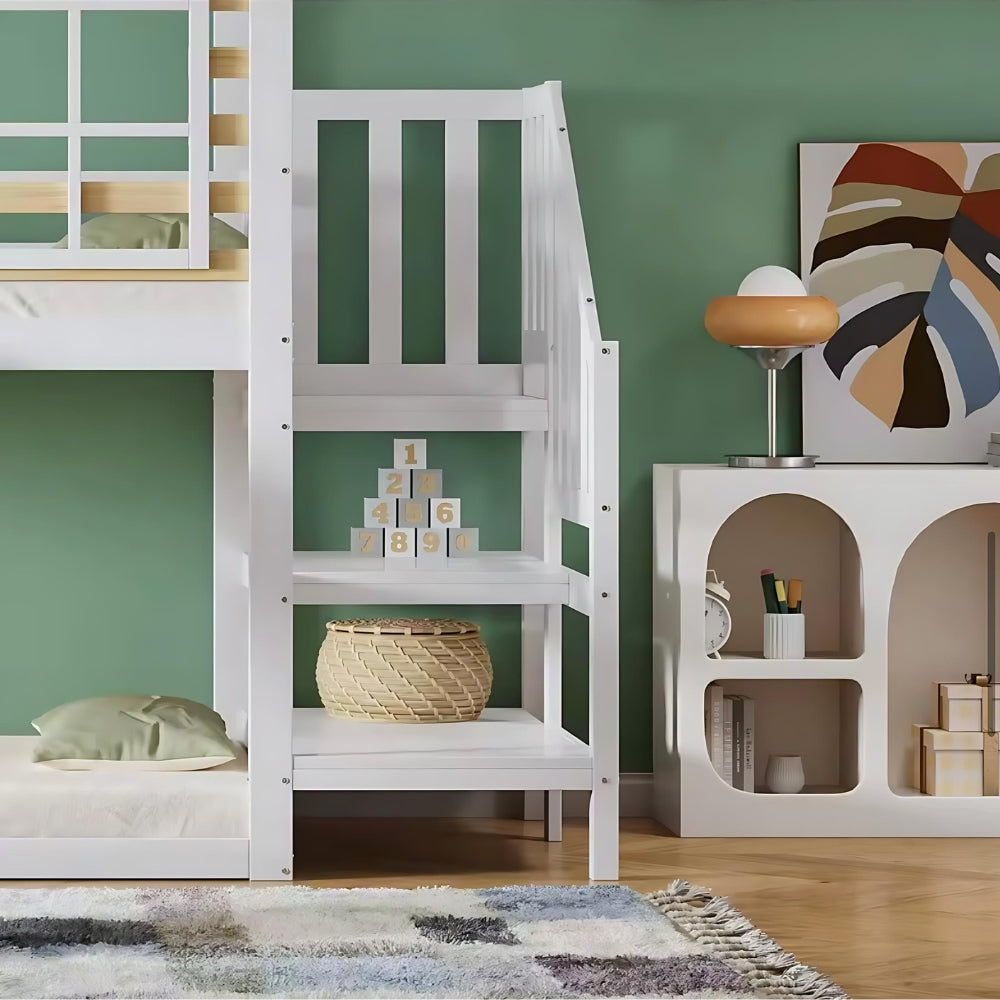 Lit Cabane Superposé Avec Toboggan - Capucine