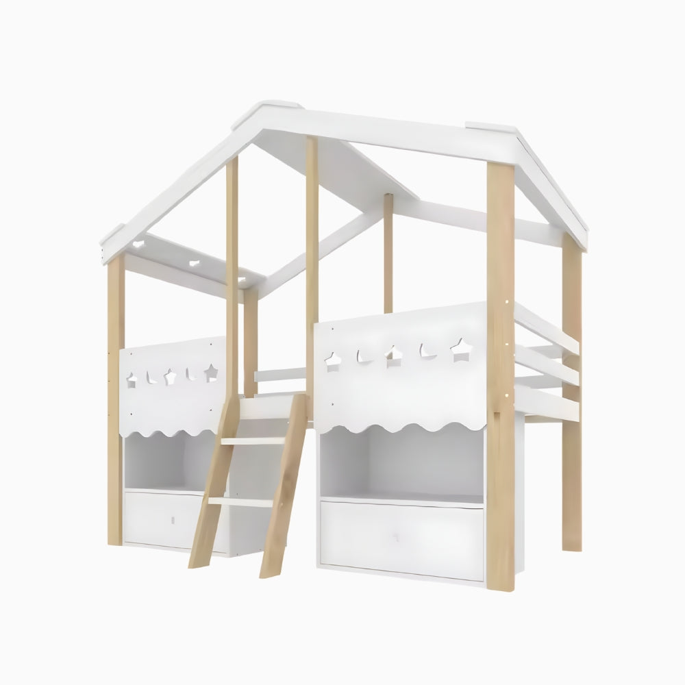 Lit Cabane Avec Rangements Intégrés - Agathe