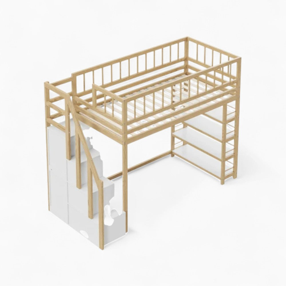 Lit En Hauteur Avec Rangements - Andréa