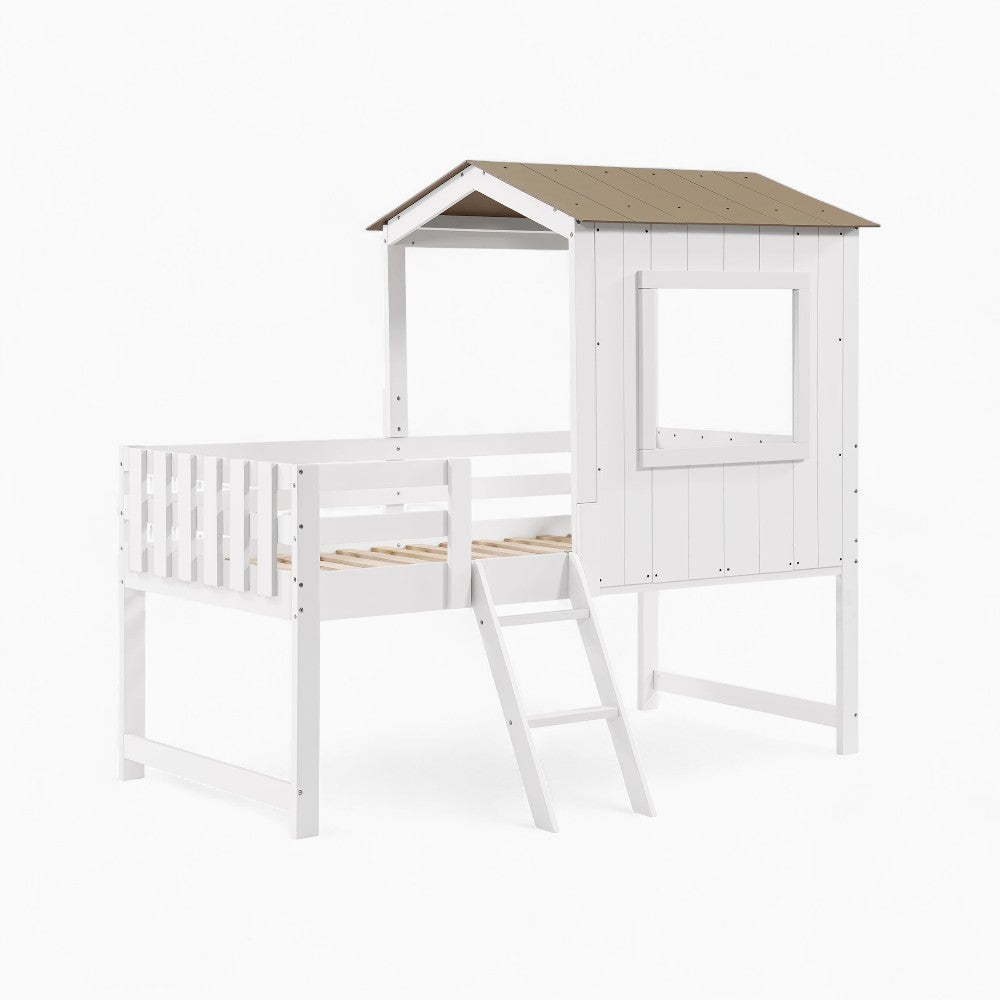 Lit Cabane Avec Bibliothèque - Émile