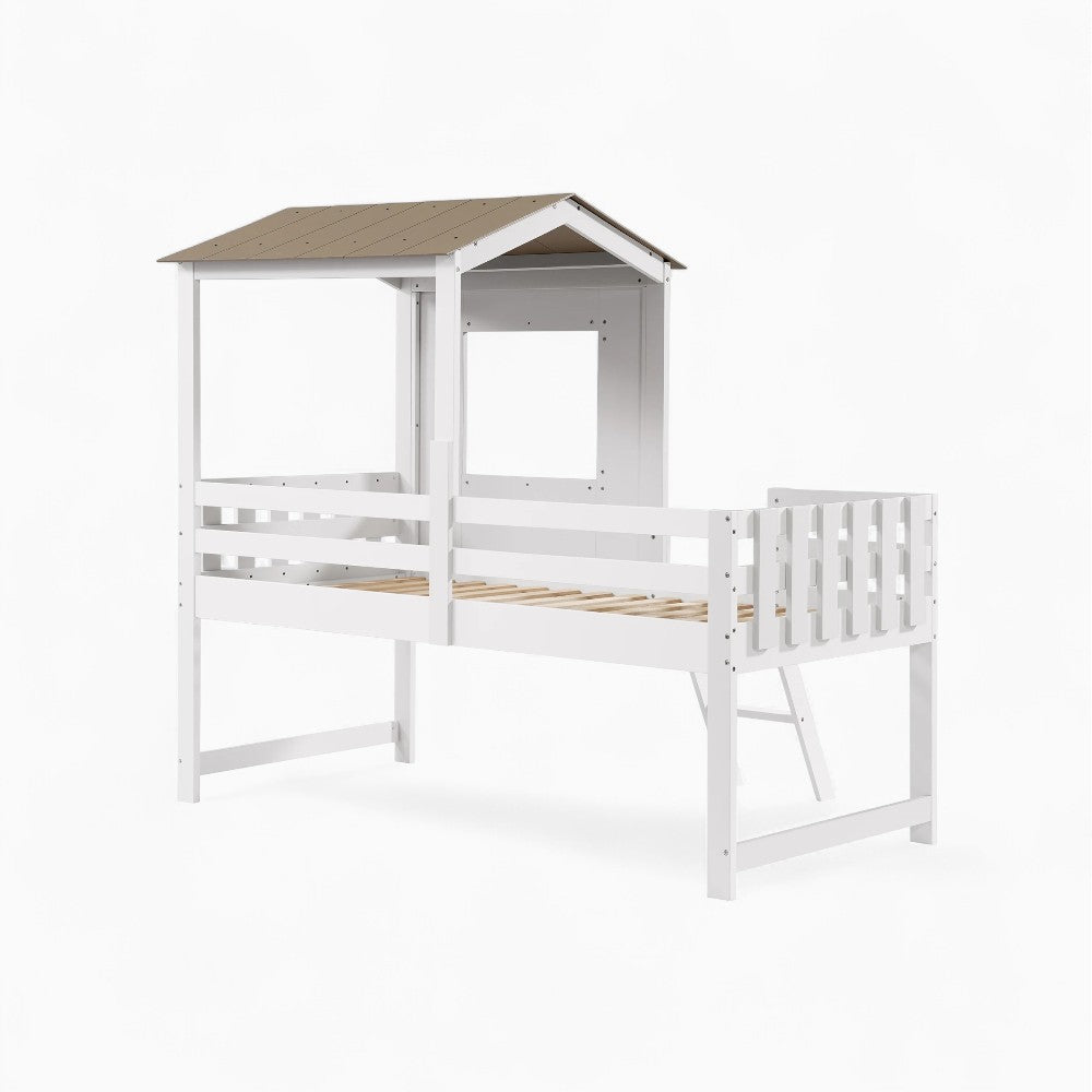 Lit Cabane Avec Bibliothèque - Émile