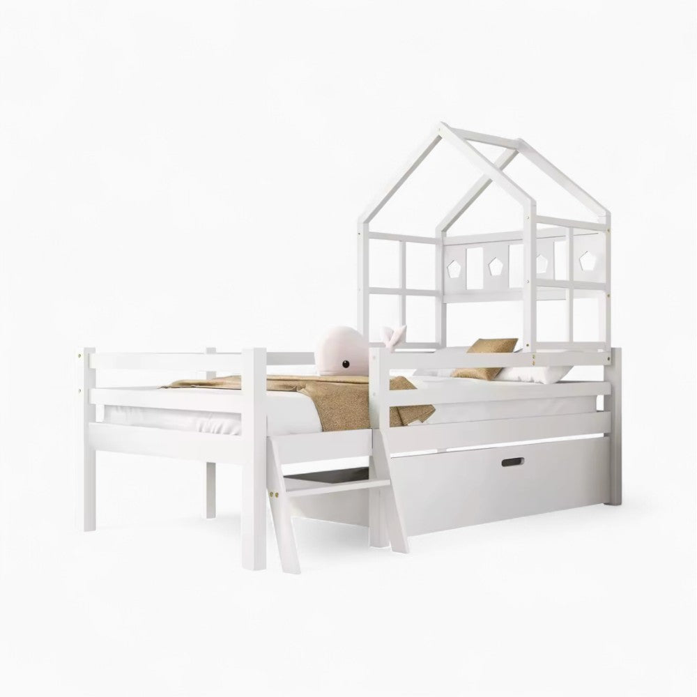 Lit cabane Avec Tiroir Et Échelle - Emma