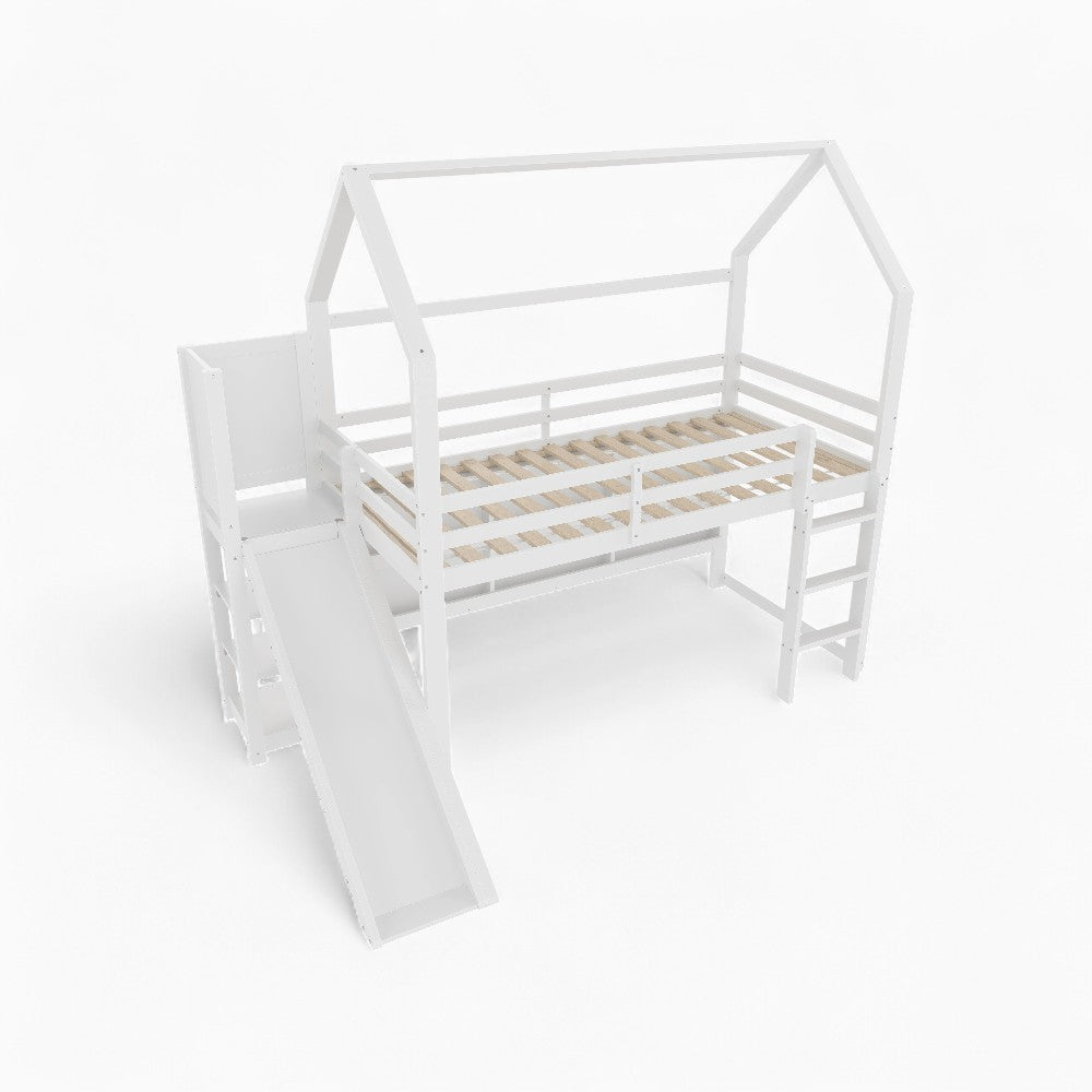 Lit Cabane Haut Avec Toboggan - Charlie