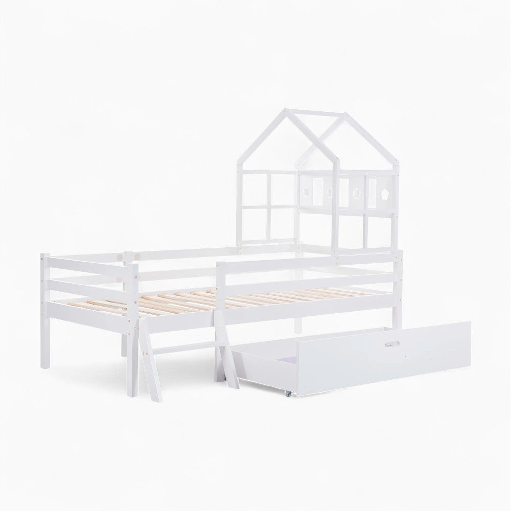 Lit cabane Avec Tiroir Et Échelle - Emma