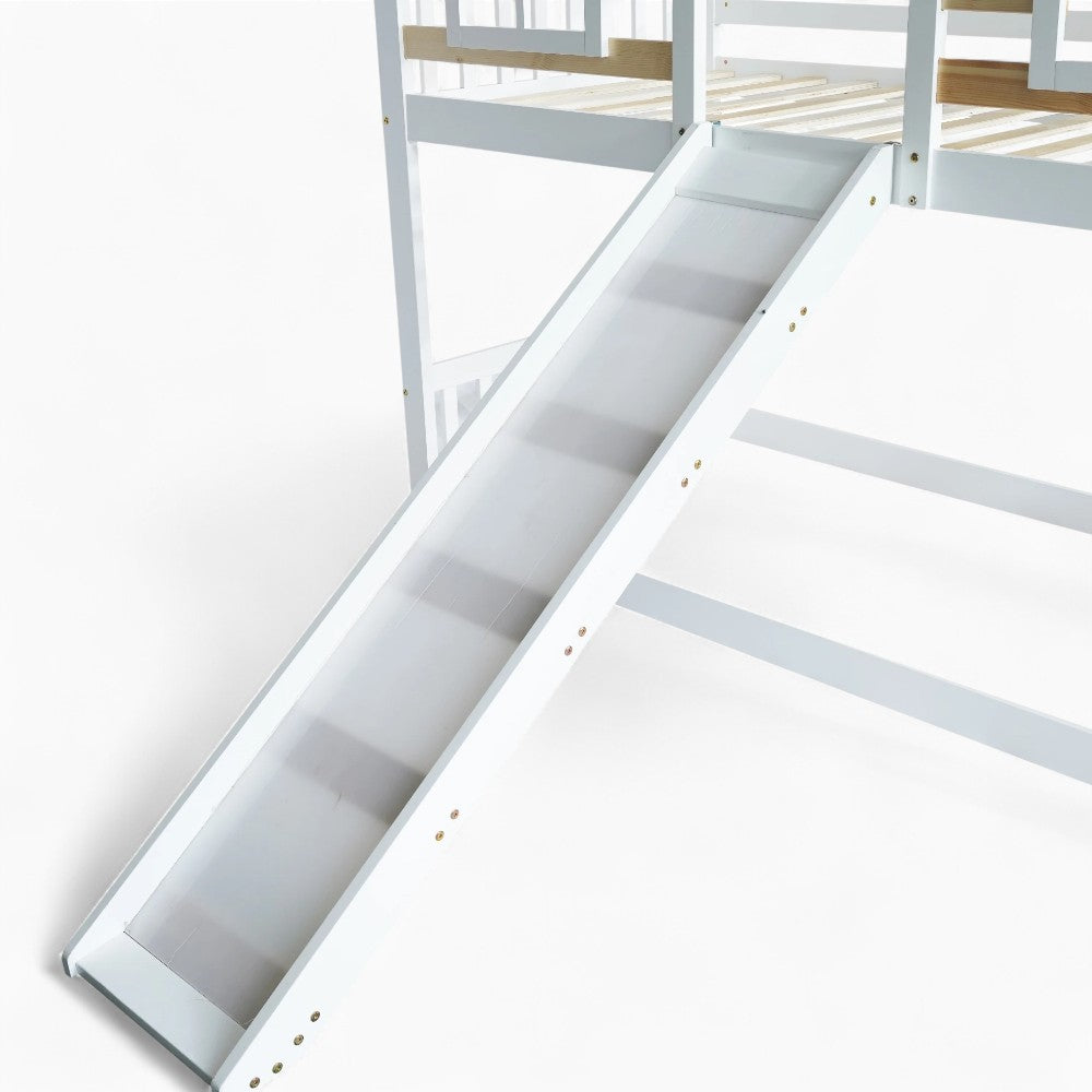 Lit Cabane Maison Superposé Avec Toboggan - Emmy