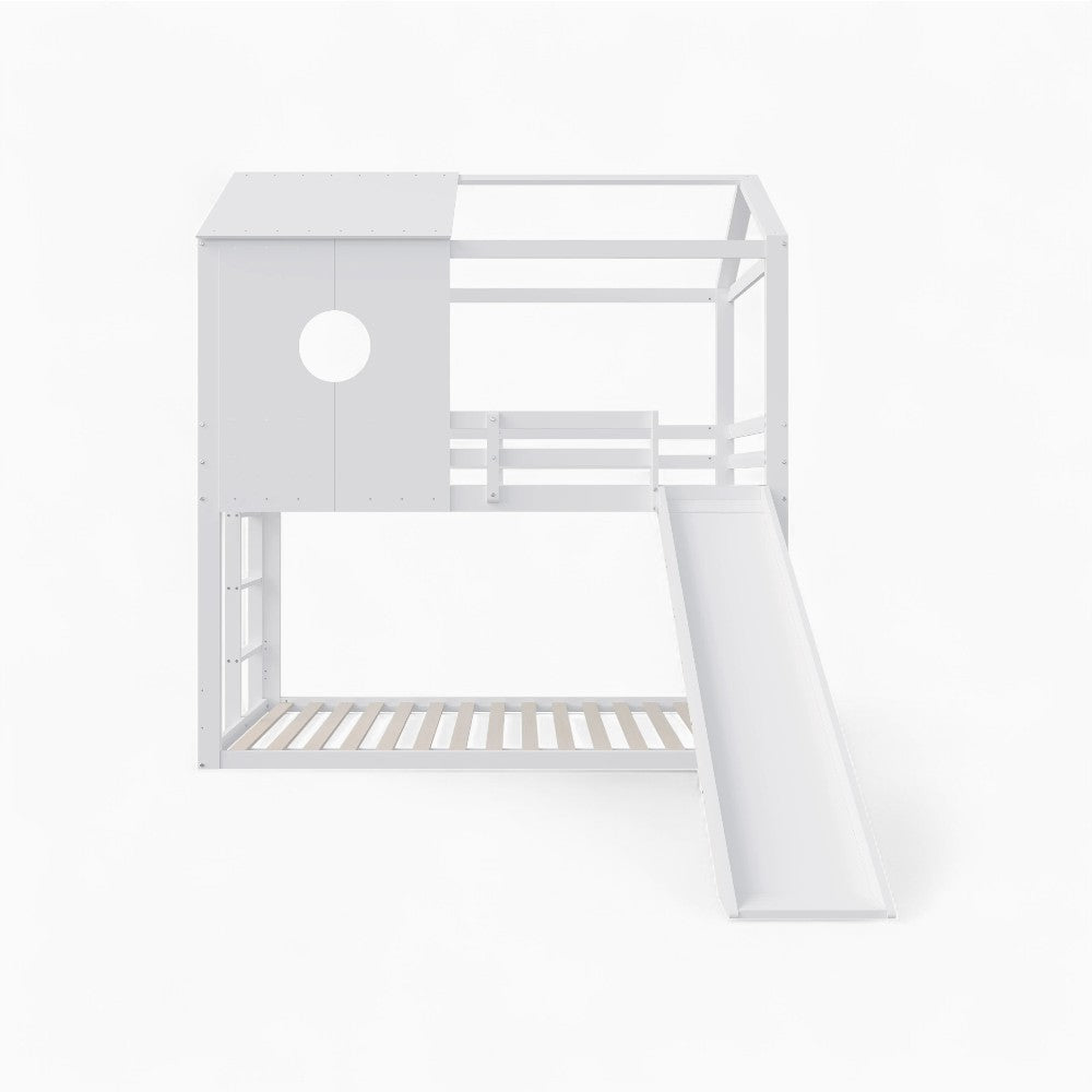 Lit Cabane Superposé Avec Toboggan - Sacha