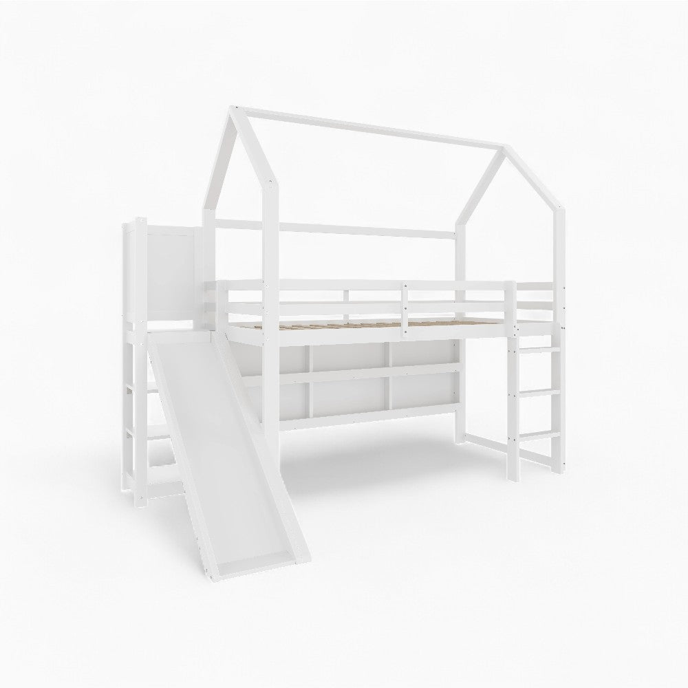 Lit Cabane Haut Avec Toboggan - Charlie