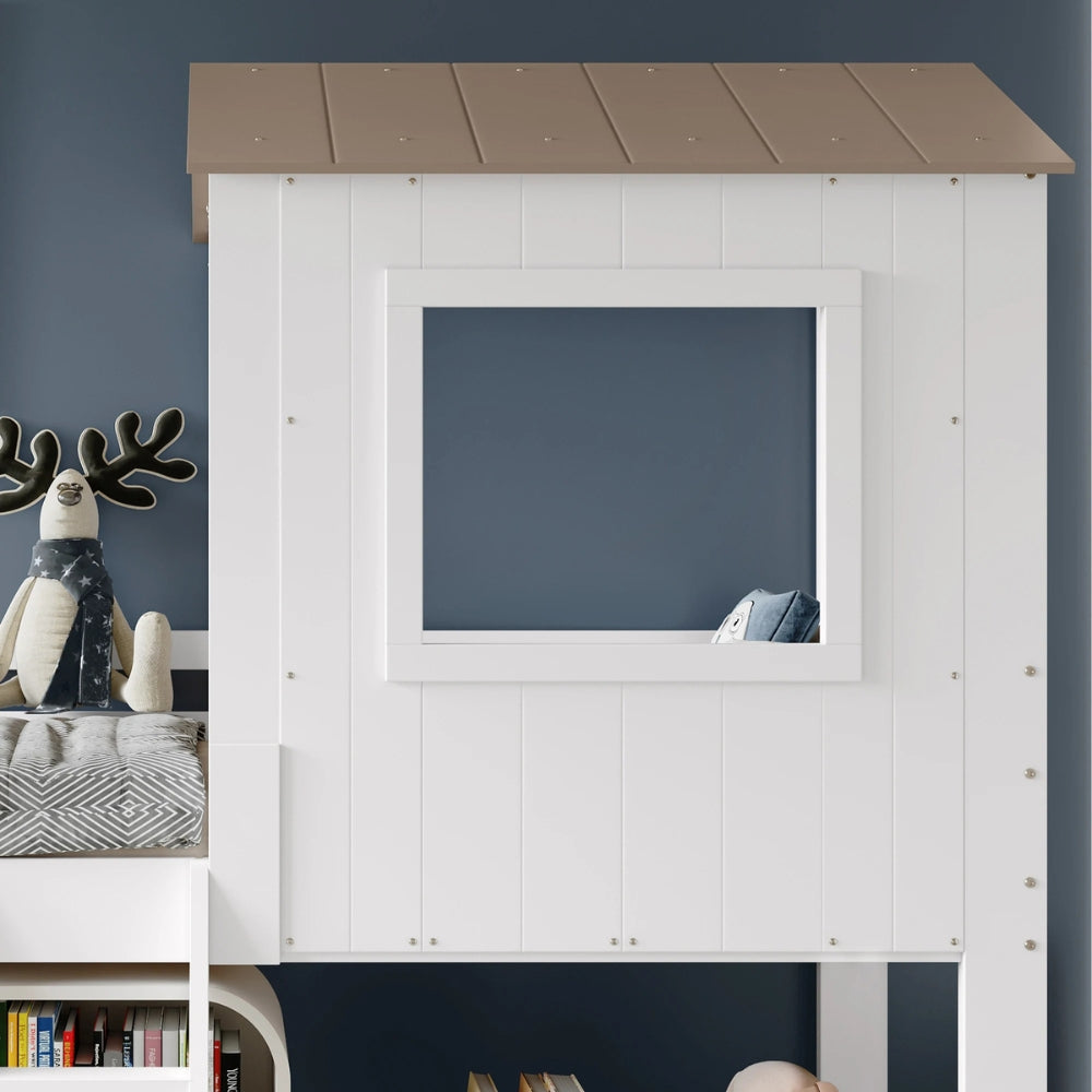 Lit Cabane Avec Bibliothèque - Émile