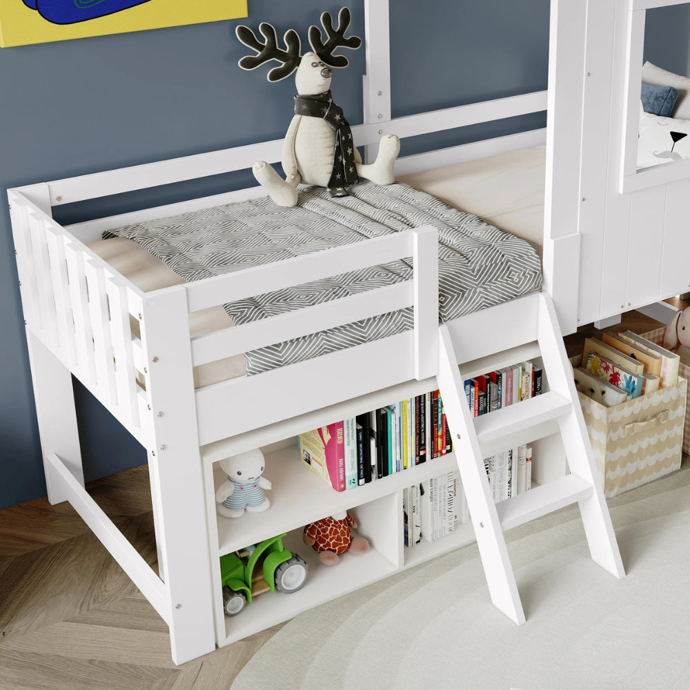 Lit Cabane Avec Bibliothèque - Émile