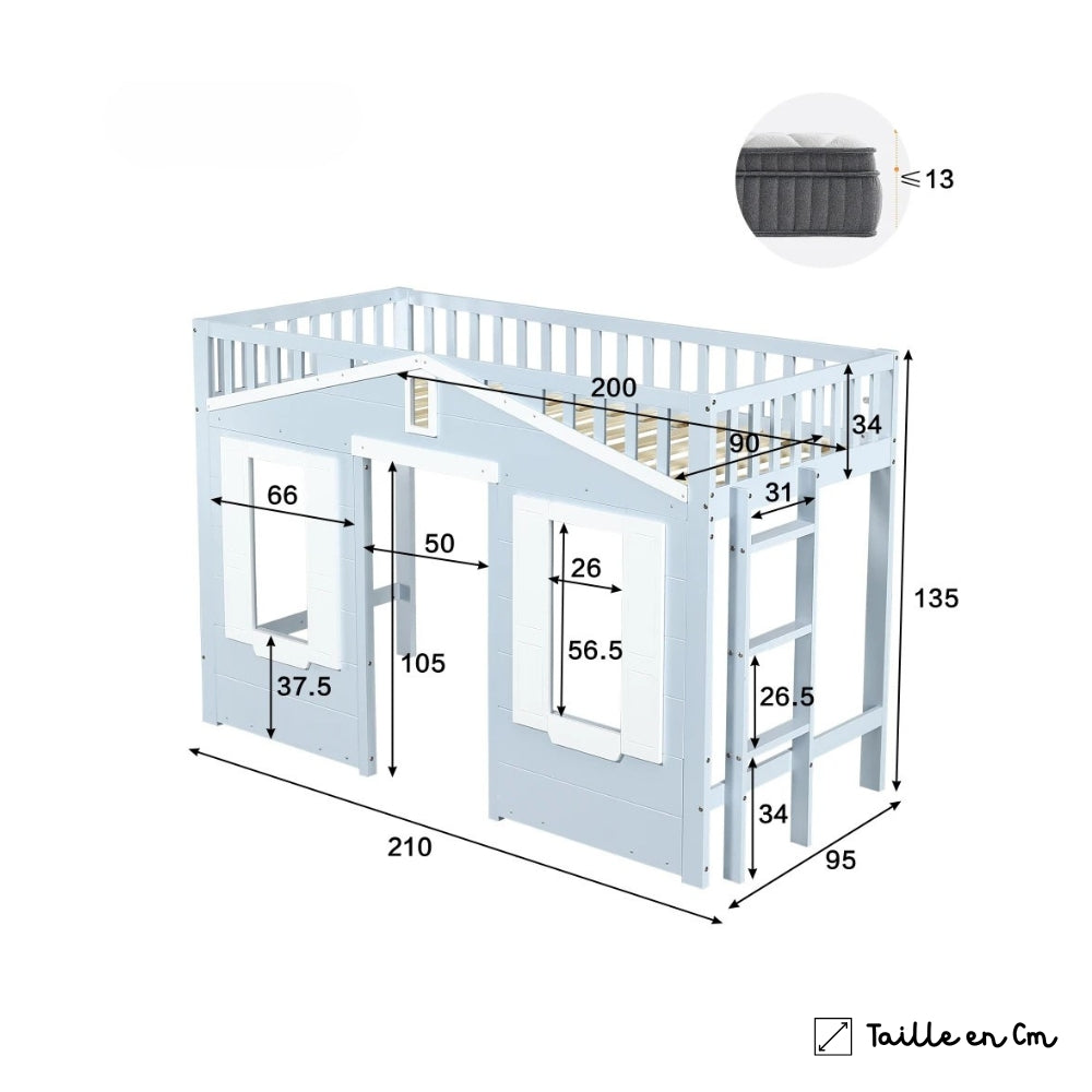 Lit Cabane Maison En Hauteur - Arthur